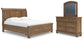 Vandenmore King Storage Sleigh Bed with Mirrored Dresser