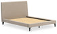 Cielden Queen Upholstered Bed with Roll Slats, Dresser and Mirror