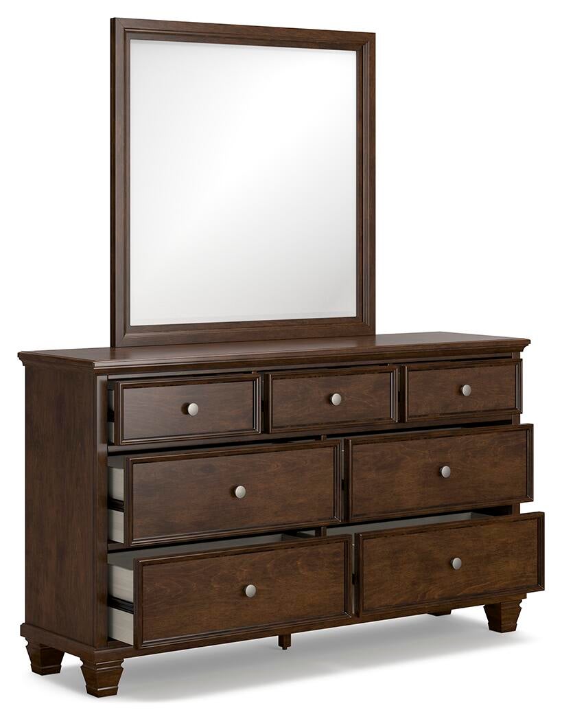 Danabrin King Panel Storage Bed, Dresser and Mirror