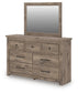 Keithland Queen Panel Bed with Mirrored Dresser and Nightstand