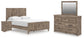 Keithland Queen Panel Bed with Mirrored Dresser and Nightstand