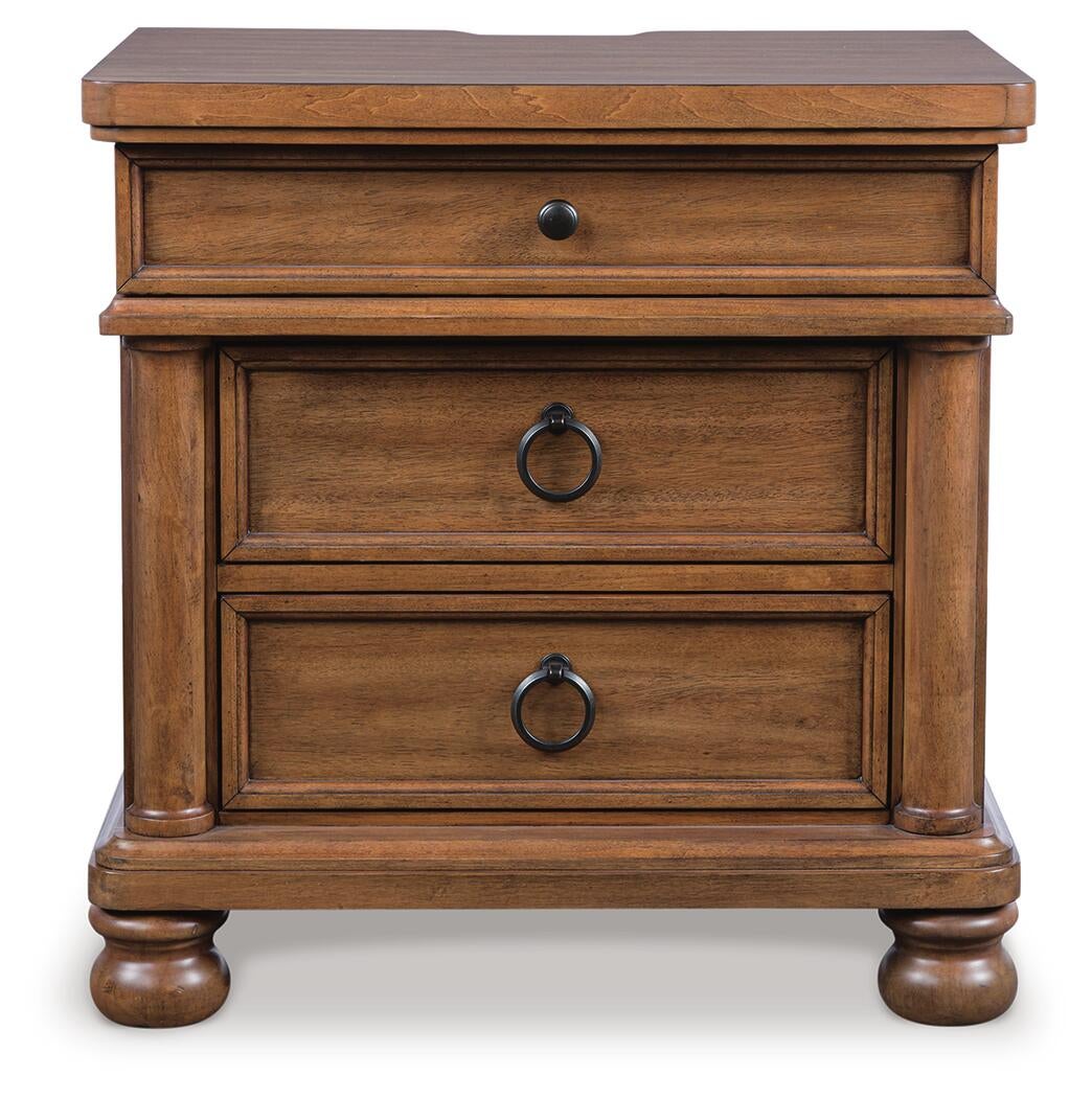 Chadworth California King Poster Bed with Mirrored Dresser and Nightstand