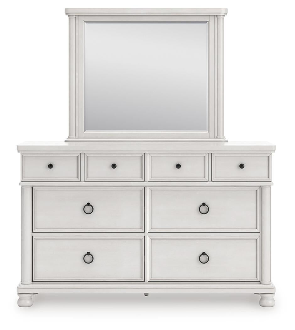 Chadworth California King Poster Bed, Dresser, Mirror and Nightstand