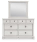Chadworth California King Poster Bed, Dresser, Mirror and Nightstand