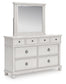 Chadworth California King Poster Bed, Dresser, Mirror and Nightstand