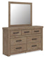 Garistyn King Panel Bed. Dresser, Mirror and Nightstand