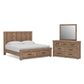 Garistyn King Panel Storage Bed, Dresser and Mirror