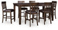 Haddigan Counter Height Dining Table and 6 Barstools