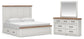 Savonport King Panel Bed with Storage, Dresser and Mirror