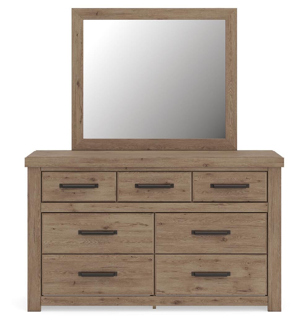Garistyn Queen Panel Storage Bed, Dresser, Mirror, Chest and Nightstand