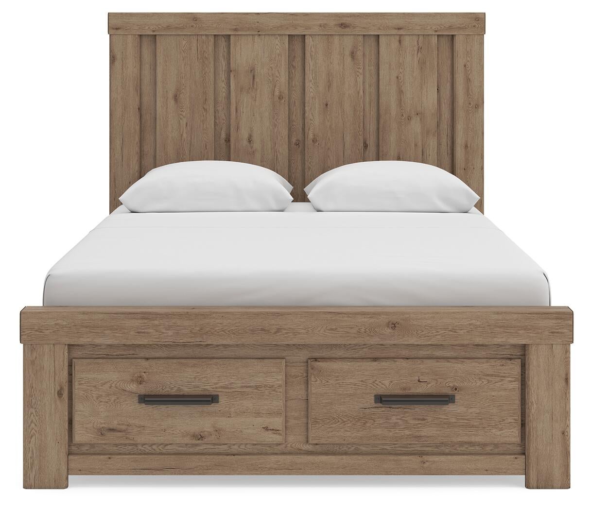Garistyn Queen Panel Storage Bed, Dresser and Mirror