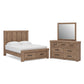 Garistyn Queen Panel Storage Bed, Dresser and Mirror