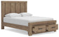 Garistyn Queen Panel Storage Bed. Dresser, Mirror and Nightstand