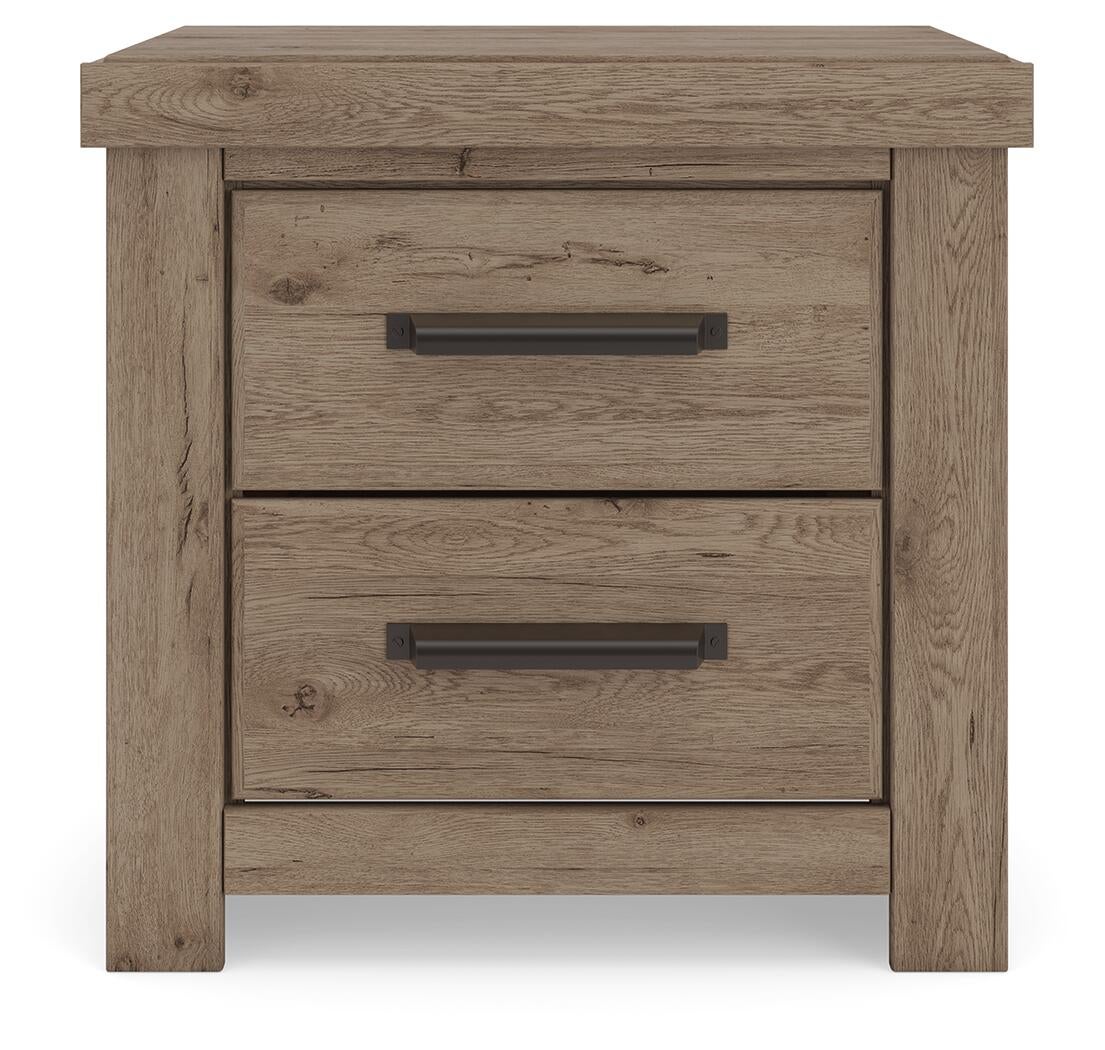 Garistyn Queen Panel Storage Bed. Dresser, Mirror and Nightstand