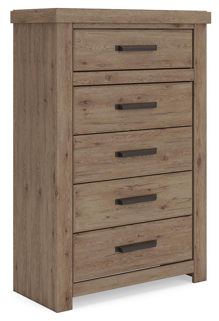 Garistyn Queen Panel Bed, Dresser, Mirror, Chest and Nightstand