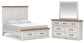 Savonport Queen Panel Storage Bed, Dresser and Mirror