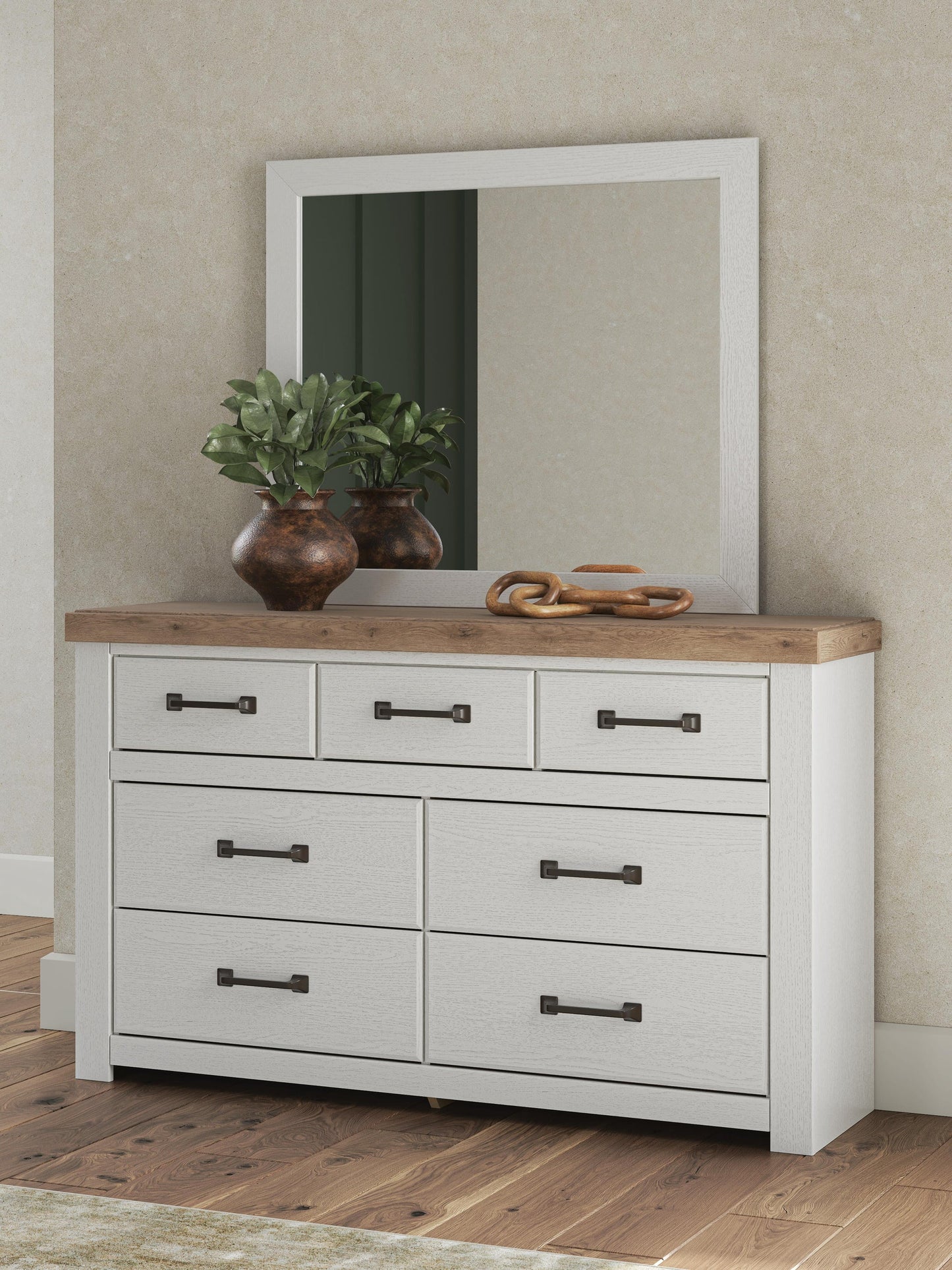 Savonport Queen Panel Storage Bed, Dresser and Mirror