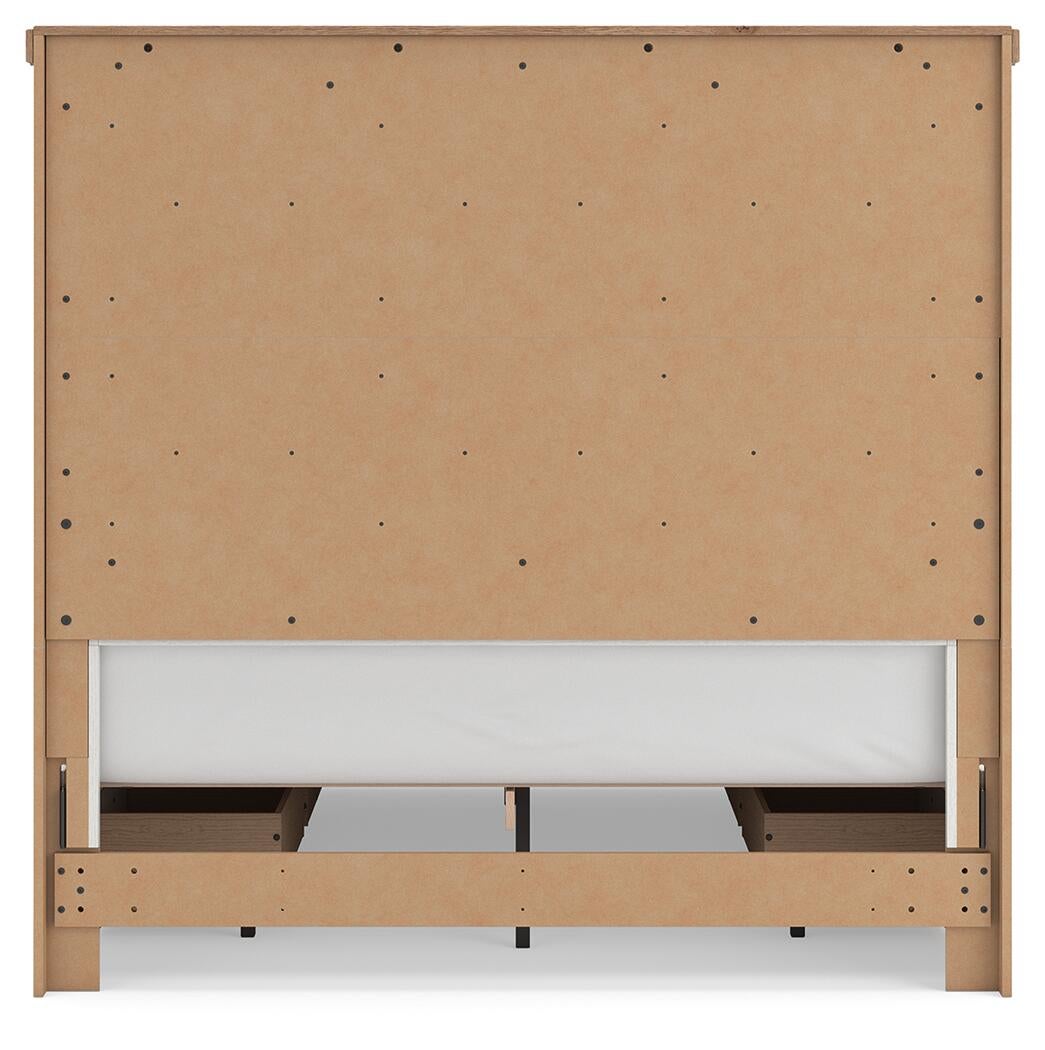 Savonport Queen Panel Storage Bed. Dresser, Mirror and Nightstand