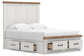 Savonport Queen Panel Storage Bed. Dresser, Mirror and Nightstand