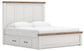 Savonport King Panel Bed with Storage, Dresser and Mirror