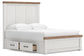 Savonport Queen Panel Bed with Storage, Dresser and Mirror
