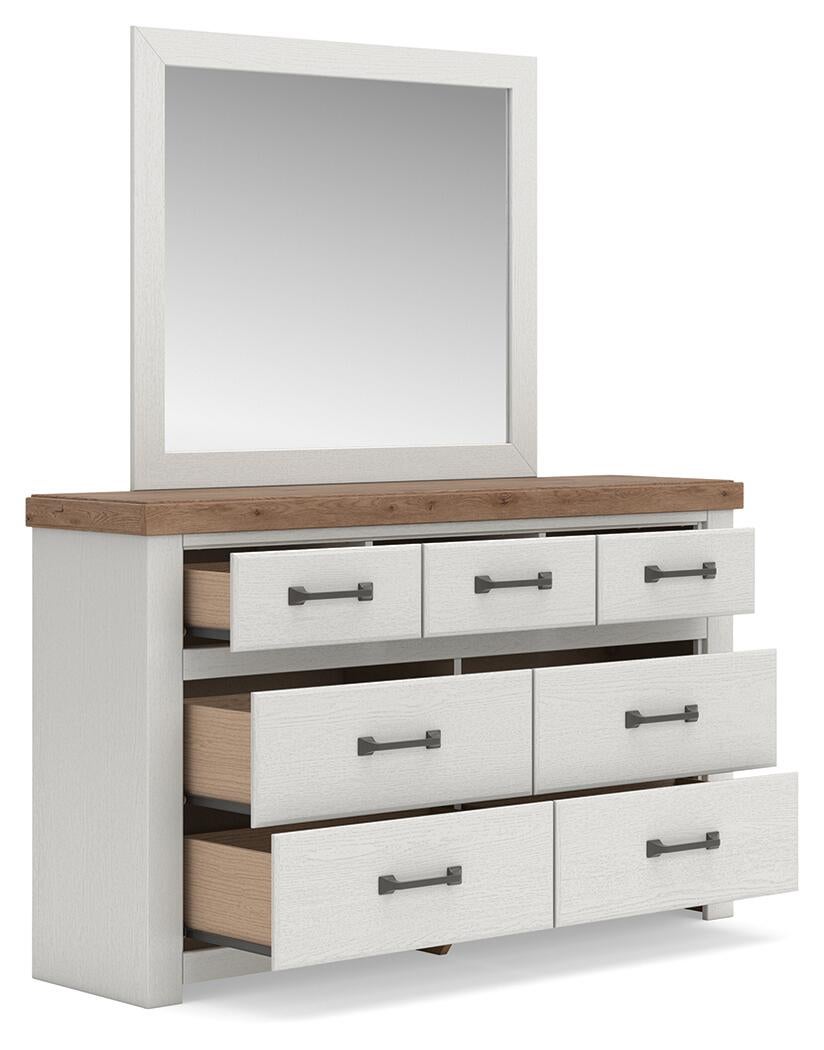 Savonport Full Panel Storage Bed, Dresser and Mirror